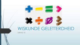 WISKUNDE GELETTERDHEID GRAAD 10 7 Mei 2020  periode 4 07104 [upl. by Allesiram]