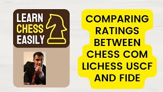 Chesscom Comparing ratings between chess com Lichess USCF and FIDE [upl. by Elik]