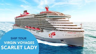 Virgin Voyages Ship Tour  Cruise on Scarlet Lady  Dream Vacations [upl. by Edorej]