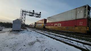 CPKC intermodal train with KCS DPU [upl. by Maxa]