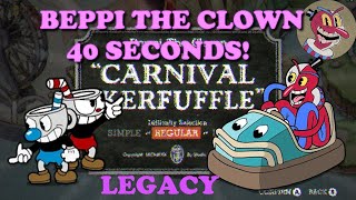 Cuphead Beppi The Clown in 40 seconds [upl. by Atrim]