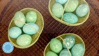 Egg Dyeing with Lace  Martha Stewart [upl. by Irodim]