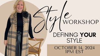 Style Workshop  October 14 2024 [upl. by Alleuqahs482]