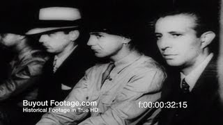 HD Stock Footage WWII  Nazi Spies on Trial FBI J Edgar Hoover [upl. by Tennies846]