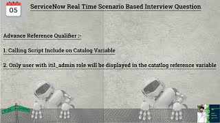 Day 5 ServiceNow ScenarioBased interview  Advance Reference Qualifier  Script Include [upl. by Biron]