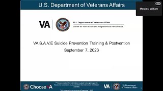 VA SAVE Suicide Prevention and Postvention 09072023 [upl. by Earazed]