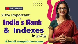 INDIA S RANK AND INDEXES 2024 TAMIL [upl. by Nnairet748]