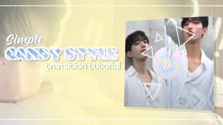 ⊹₊｡simple candy style transition  ♡ ⋆｡˚  tutorial on alight motion [upl. by Redyr573]