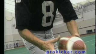 How to punt the football  Ray Guy  NFL Punter  How to Receive the Snap when punting [upl. by Arbuckle332]