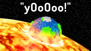 What Happens If The Sun Swallows Earth  simulated by Minecraft [upl. by Infeld]