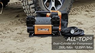 ALLTOP Air Compressor Kit Dual Cylinder  1235 ft³Min  12V DC [upl. by Tannen]