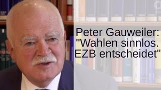 Kläger Gauweiler in der ARD quotWahlen sinnlos EZB entscheidet über Steuergelderquot [upl. by Immaj716]