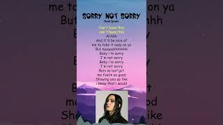 Demi Lovato  Sorry Not Sorry Lyrics shorts [upl. by Htebazila578]