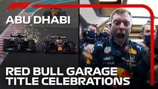 Red Bull Garage Watches Dramatic Final Lap  2021 Abu Dhabi Grand Prix [upl. by Lunn]