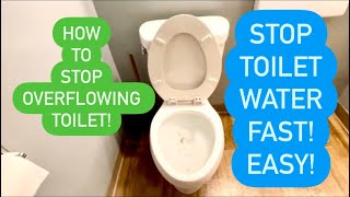 How To Stop An Overflowing Toilet ￼ [upl. by Amann]