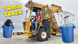 Trash Truck for Kids  Amazing Beach Garbage Truck [upl. by Camfort]