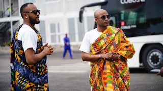 Black Stars arrive in beautiful Kente for 2023 AFCON at Ivory Coast [upl. by Sillaw]