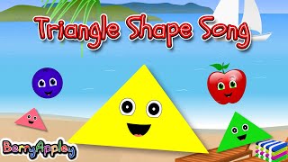 Triangle Shape Song  Learn Shapes Colors Counting Sizes  BerryAppley  Kids Songs [upl. by Nyraf]