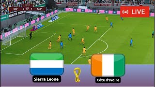 Côte dIvoire vs Sierra Leone en direct match amical complet Simulation de football Gameplay PC [upl. by Doi]