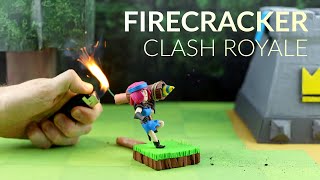 Using a real FIRECRACKER to make the Firecracker Clash Royale [upl. by Orban]