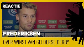 REACTIE  Frederiksen over winst van Gelderse derby [upl. by Annal158]