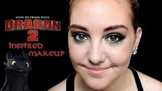 How to Train Your Dragon 2 Toothless Inspired Makeup feat Gillian GraceampTJ [upl. by Atirhs733]