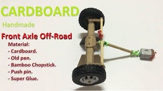 How to make RC Heavy Truck Front Axle Off Road From Cardboard [upl. by Kam]