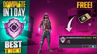 Get Free Premium Crates  Free 135 Achievement Points  Happy Clan Training Trick  PUBGM [upl. by Linneman]