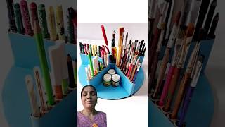 DIY stationery organizer stationarythings organizer craft  creative  homemade  you tube [upl. by Htebazil]