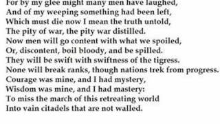 quotStrange Meetingquot by Wilfred Owen read by Tom OBedlam [upl. by Edmund965]