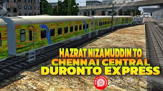 Hazrat Nizamuddin to Chennai Central Duronto superfast express full train journeymdg [upl. by Scevo396]