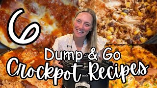 6 NEW DUMP amp GO CROCKPOT DINNERS  The Easiest Crockpot Recipes [upl. by Mages]