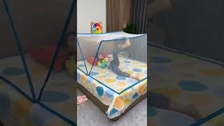 Folding Net Bed Mosquito Cover For Rainy Season ❤️❤️❤️diy shorts [upl. by Olenta]