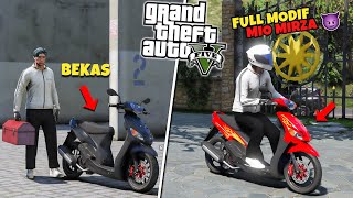 AKU MODIFIKASI DAN RESTORASI MOTOR LANGKA MIO MIRZA DI GTA 5 MOD [upl. by Ubana527]