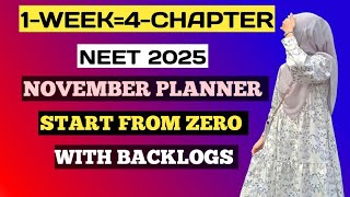 NOVEMBER PLANNER 1Week Target Neet 2025Study Vlogs [upl. by Gerger]