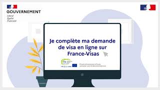 FranceVisas  Compléter votre demande de visa en ligne [upl. by Gilemette]