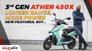 New Ather 450X Review  Gen 3 Electric Scooter Tested  Price Range Specifications  BikeWale [upl. by Yeneffit853]