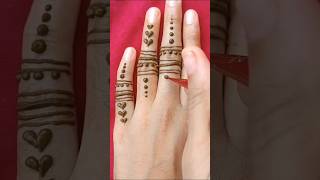 Heart 💕Finger mehndi design 2024 shorts youtubeshorts mehndi [upl. by Holms]