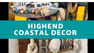 High End dollar tree DIY coastal home decor [upl. by Nataline524]