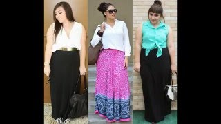 Dicas de Como Usar Saias Longas Plus Size [upl. by Eirrok861]