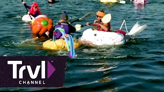 The Damariscotta Pumpkin Regatta  Travel Channel [upl. by Naanac]