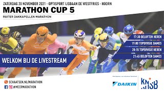 Livestream Marathon Cup 5 2021  IJsbaan De Westfries Hoorn  Topdivisie en beloften dames en heren [upl. by Panther558]