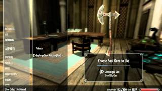 Skyrim How to recharge magic weapons [upl. by Hcahsem508]