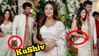 Shivangi Joshi Hand In Hand Entry with Kushal Tandon looking Happy toger at Ekta Kapoor Diwali Party [upl. by Loeb]