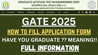 HOW TO FILL GATE 2025 APPLICATION FORM  HOW TO FILL GATE FORM  GATE FORM OUT  GATE CHEMISTRY [upl. by Khalil998]