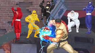 Ryu Versus Power Rangers Ninjetti Power Rangers Legacy Wars [upl. by Auginahs635]