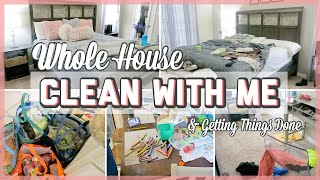 WHOLE HOUSE CLEAN WITH ME  MESSY HOUSE  CLEANING MOTIVATION [upl. by Ennayelhsa]