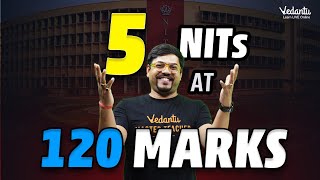 Top NITs at 120 Marks🤩  JEE Mains 2024  CSE Cutoff  Harsh Sir VedantuMath [upl. by Aindrea]