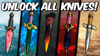 How To UNLOCK ALL Throwing Knives In Sea Of Thieves [upl. by Ellehcin]