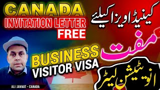 Canada business Visitor Visa Canada Visit Visa 2024  Canada invitation letter [upl. by Sacci]